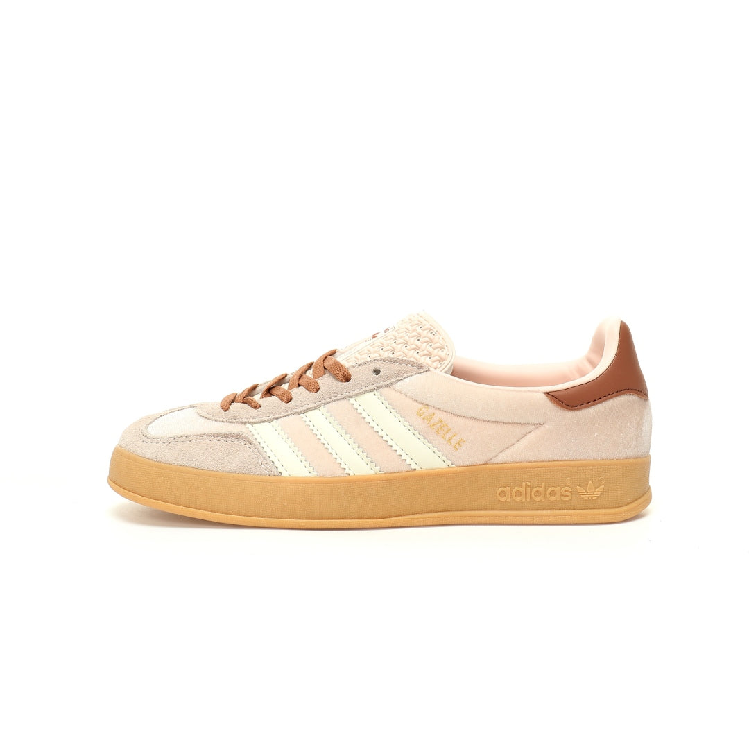 Adidas Originals Gazelle Indoor ¨C Wonder Quartz / Cream Brown Gum Suede Low-Top Sneakers