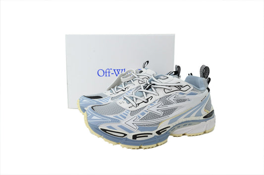 Off-White Be Right Back Women's Men's Pale Blue & Silver Chunky Sneakers