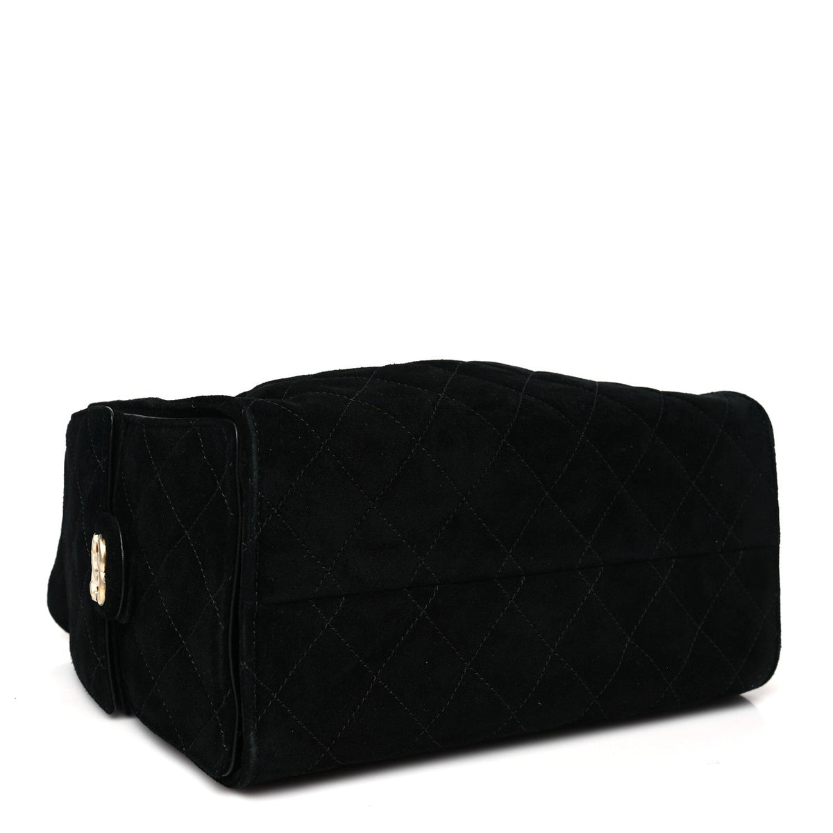Suede Quilted Small Chanel 25 Handbag Black