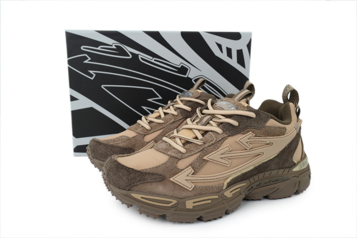 Off-White Be Right Back Women's Men's Brown & Tan Chunky Sneakers