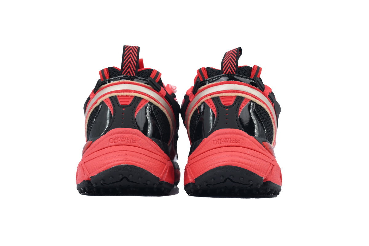 Off-White Be Right Back Women's Men's Shoes | Black & Red Mesh Retro Sneakers