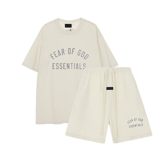FW24 Half Arc T-Shirt / Shorts / Set - Milky White