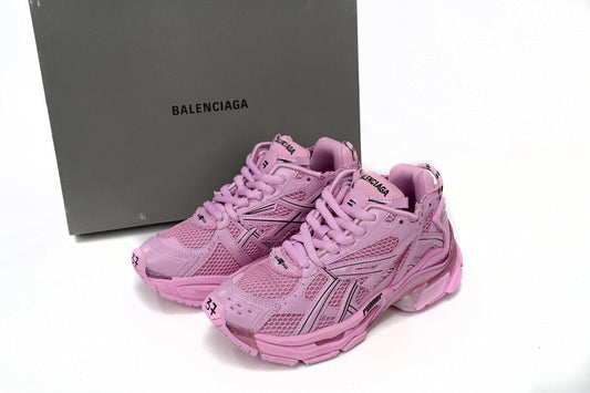 Balenciaga  men's shoes Track  Runner Sneaker ¨C Distressed Low-Top balenciaga runners pink