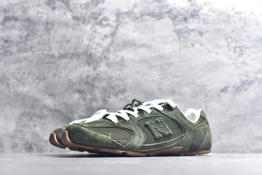 New Balance Women's & Men's Olive Green Low-Profile Retro Sneakers