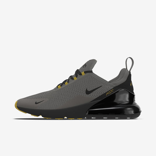 Nike Air Max 270 By You ¨C Grey/Black/Gold Custom Sneaker