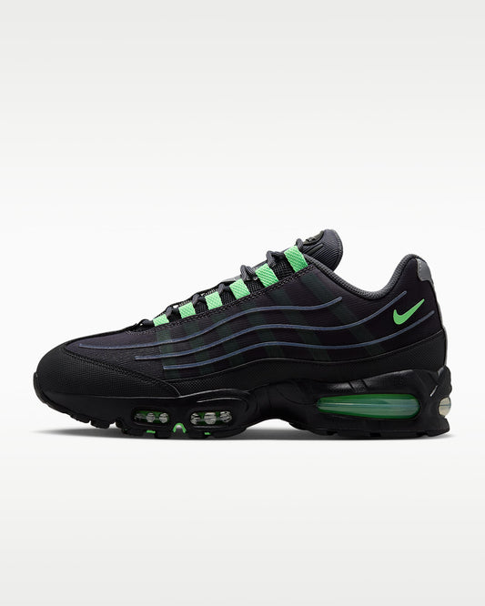 Nike Air Max 95 ¨C Black / Lime Green Mesh Athletic Sneakers