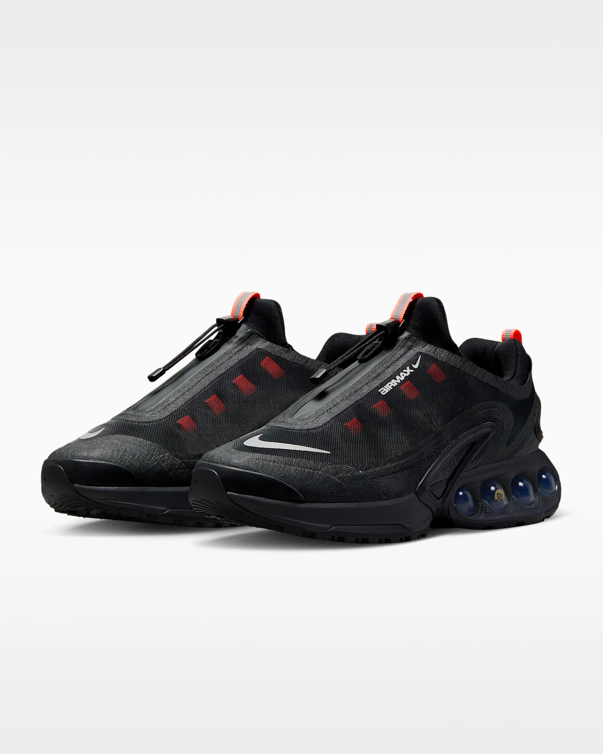 Nike Air Max DN Roam ¨C Black / Red Mesh Athletic Sneakers