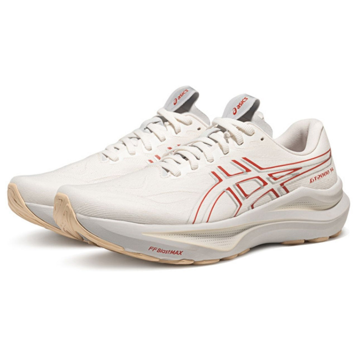 Asics womens shoes  neutral running shoes mens  sneakers GT-2000 14 White / Red / Gum