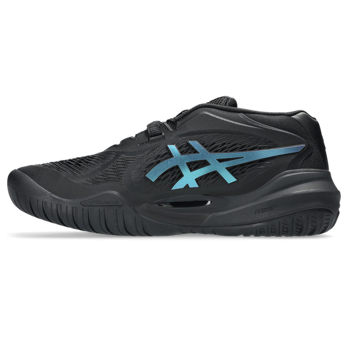 Asics womens shoes  neutral running shoes mens  sneakers Gel-Resolution ¨C Black/Iridescent Cyan Tennis Sneaker