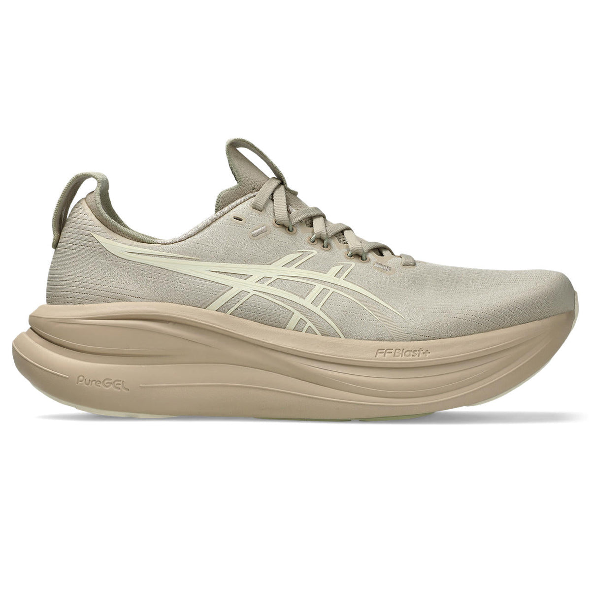 Asics womens shoes  neutral running shoes mens  sneakers Gel-Nimbus 28 ¨C Khaki/Beige Running Shoe