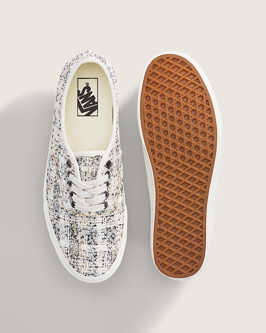 Vans Authentic White Black Tweed slip on shoes mens vans womens vans shoes slip on