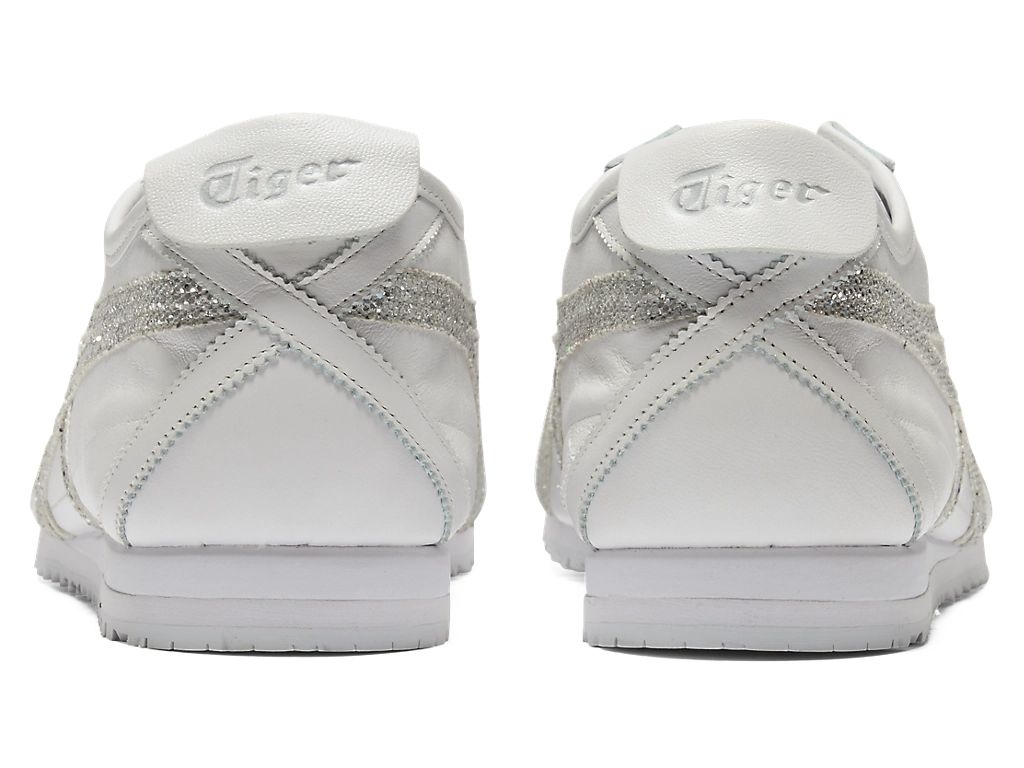 Onitsuka Tiger Mexico 66 Unisex Sneakers ¨C White Leather Silver Glitter  running shoes women asics mens shoes