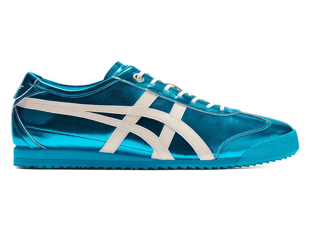 Onitsuka Tiger Mexico 66 Unisex Sneakers ¨C Metallic Blue White Stripe  running shoes women asics mens shoes