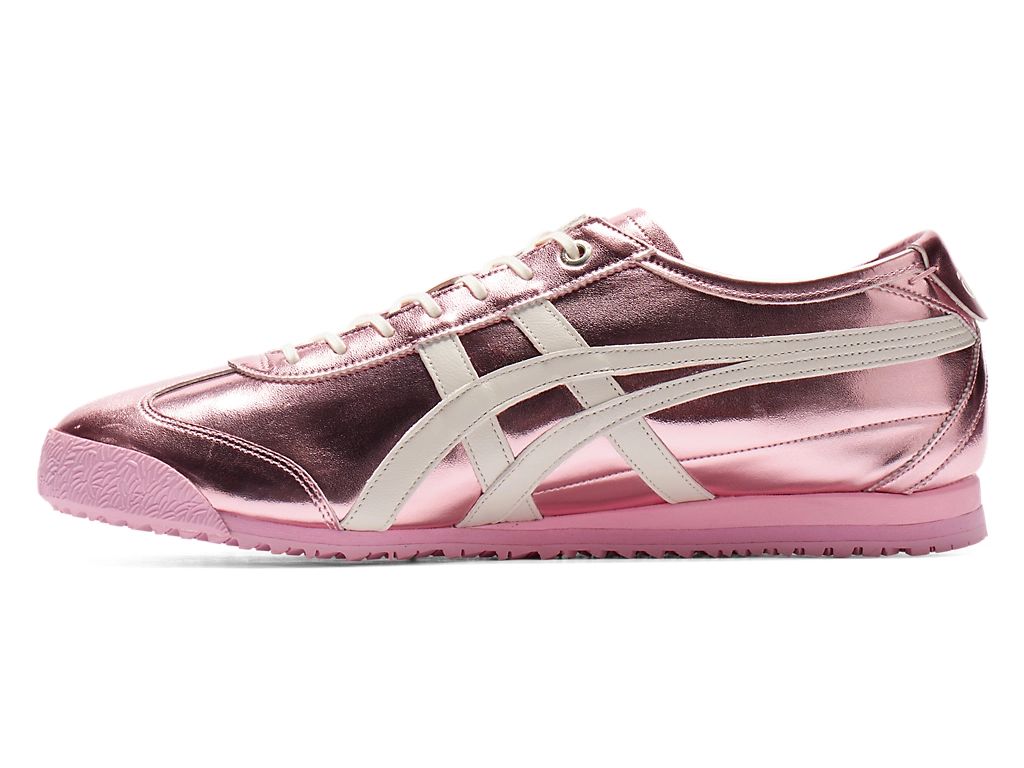Onitsuka Tiger Mexico 66 Unisex Sneakers ¨C Metallic Pink White Stripe  running shoes women asics mens shoes