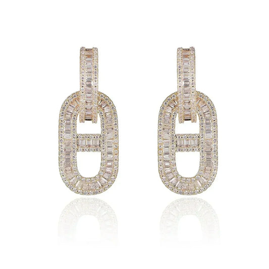 Hermes Diamonds 18K Gold Earrings