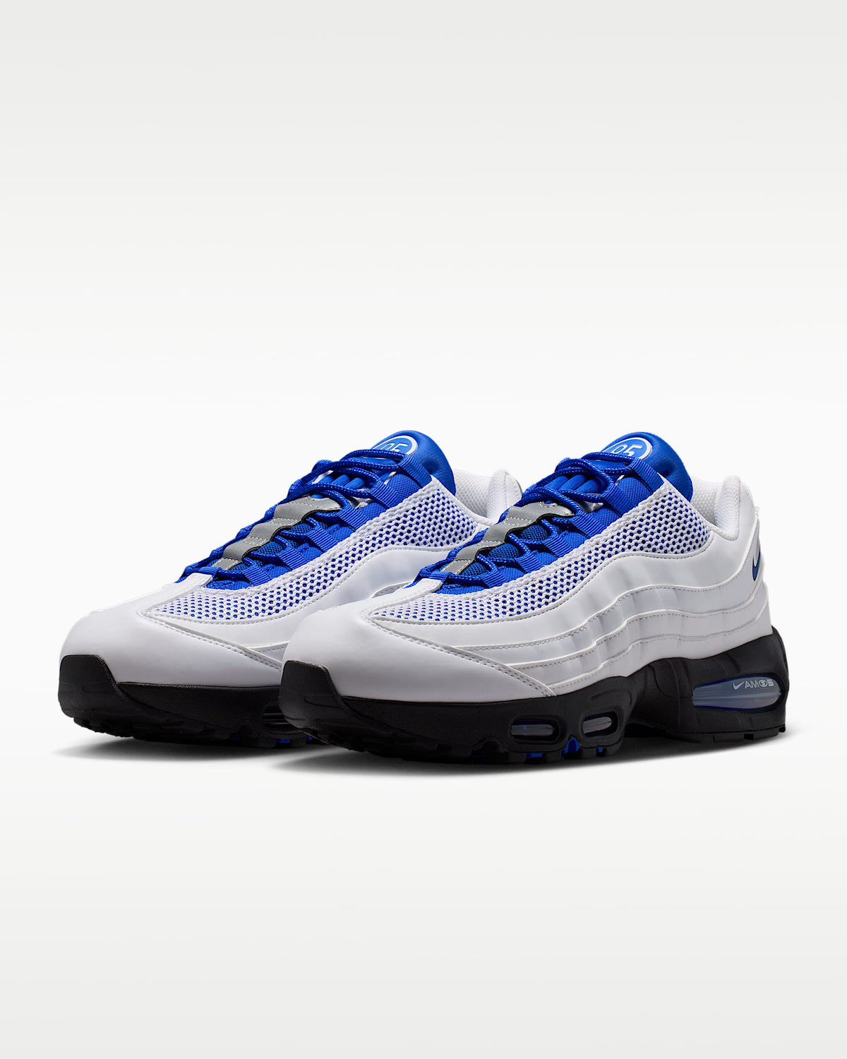 Nike Air Max 95 ¨C White / Royal Blue Mesh Athletic Sneakers