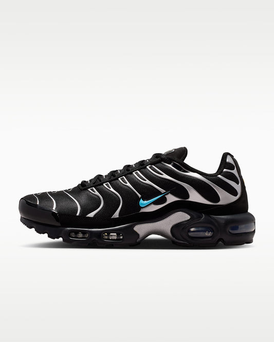 Nike Air Max Plus ¨C Black/Metallic Silver/Cyan Blue Sneaker