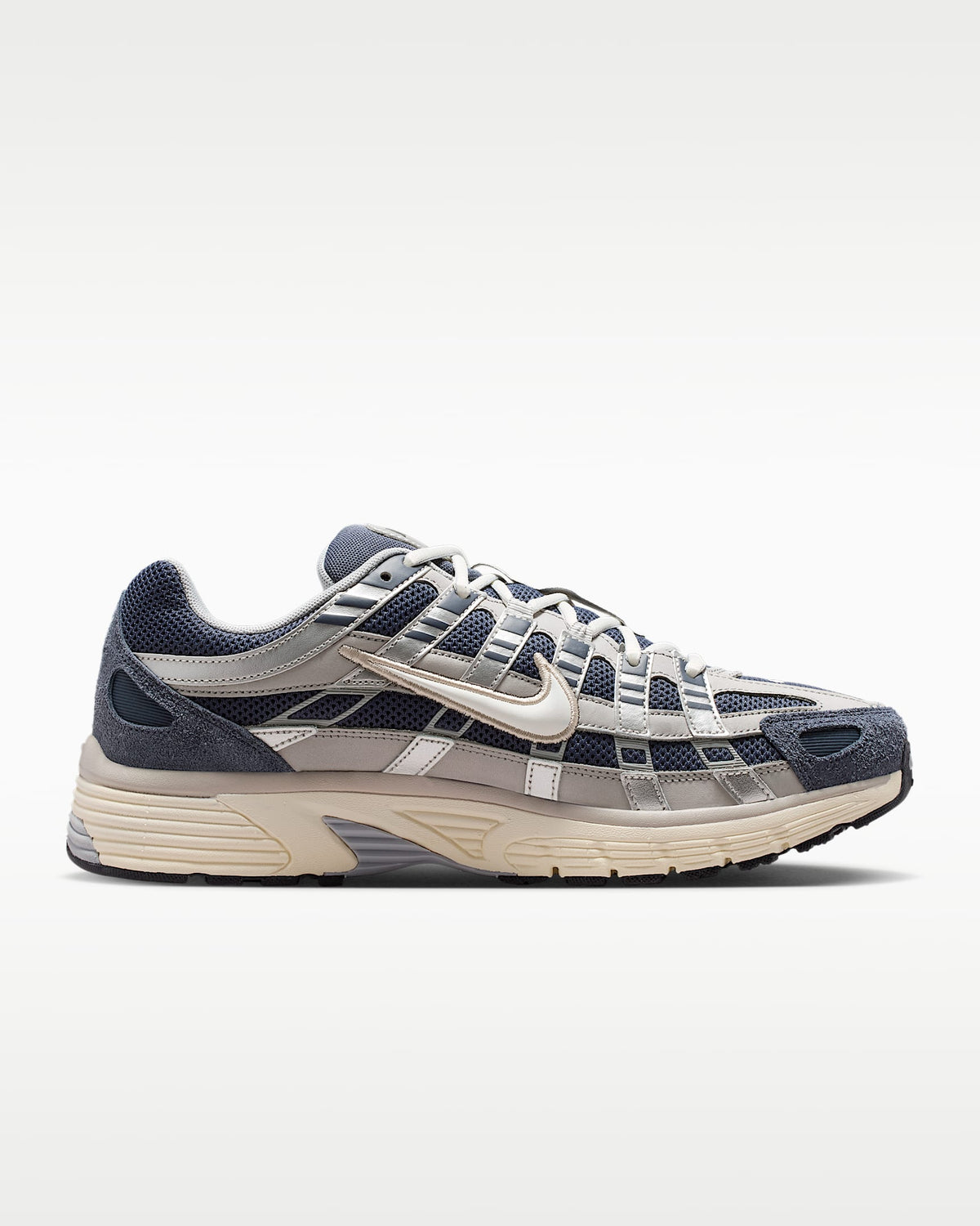 Nike P-6000 ¨C Navy / Beige / Grey Mesh Athletic Sneakers