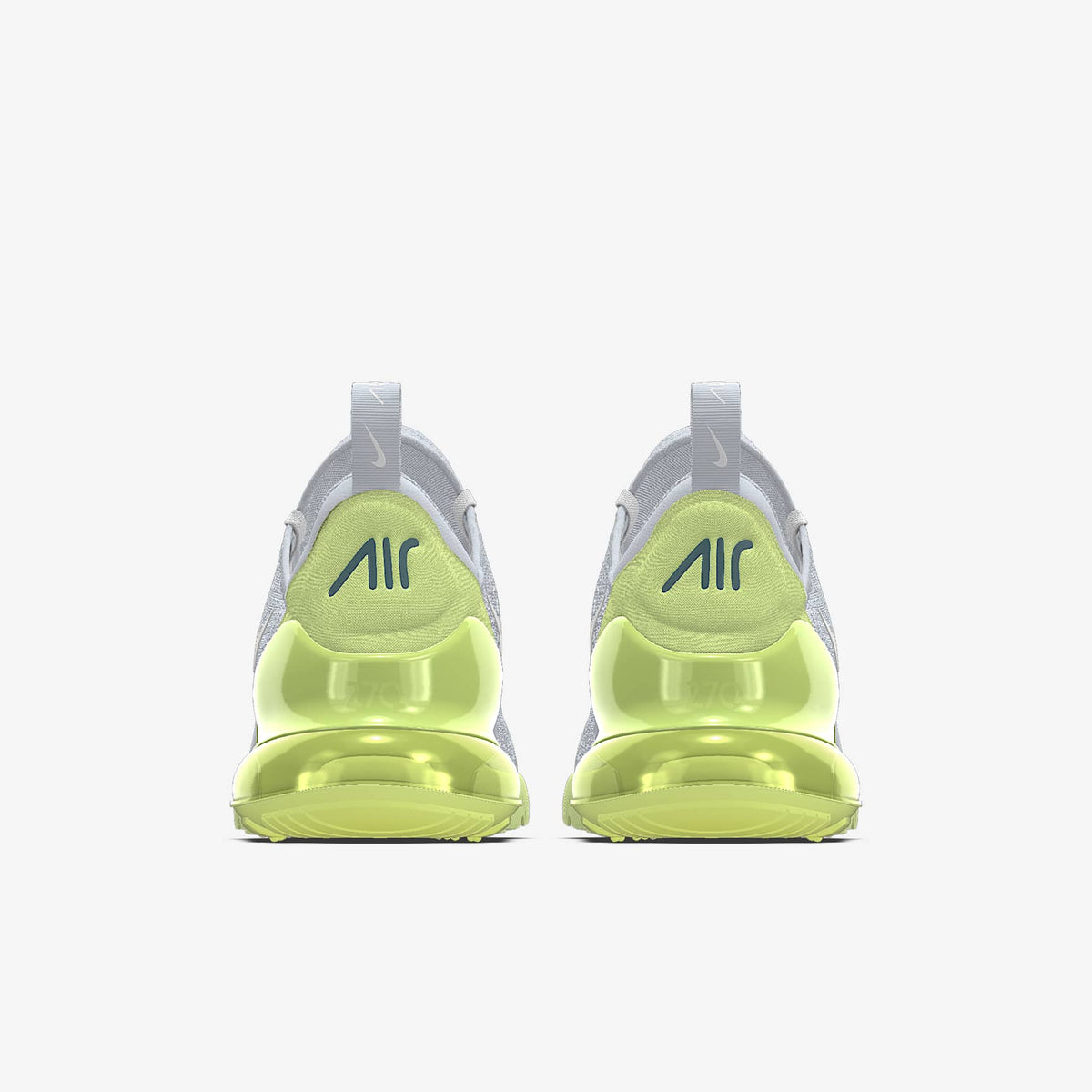 Nike Air Max 270 By You ¨C Light Grey/Lime Green Custom Sneaker