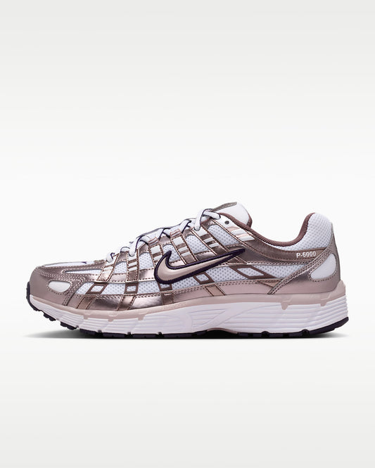 Nike P-6000 ¨C White / Metallic Rose Gold Mesh Athletic Sneakers