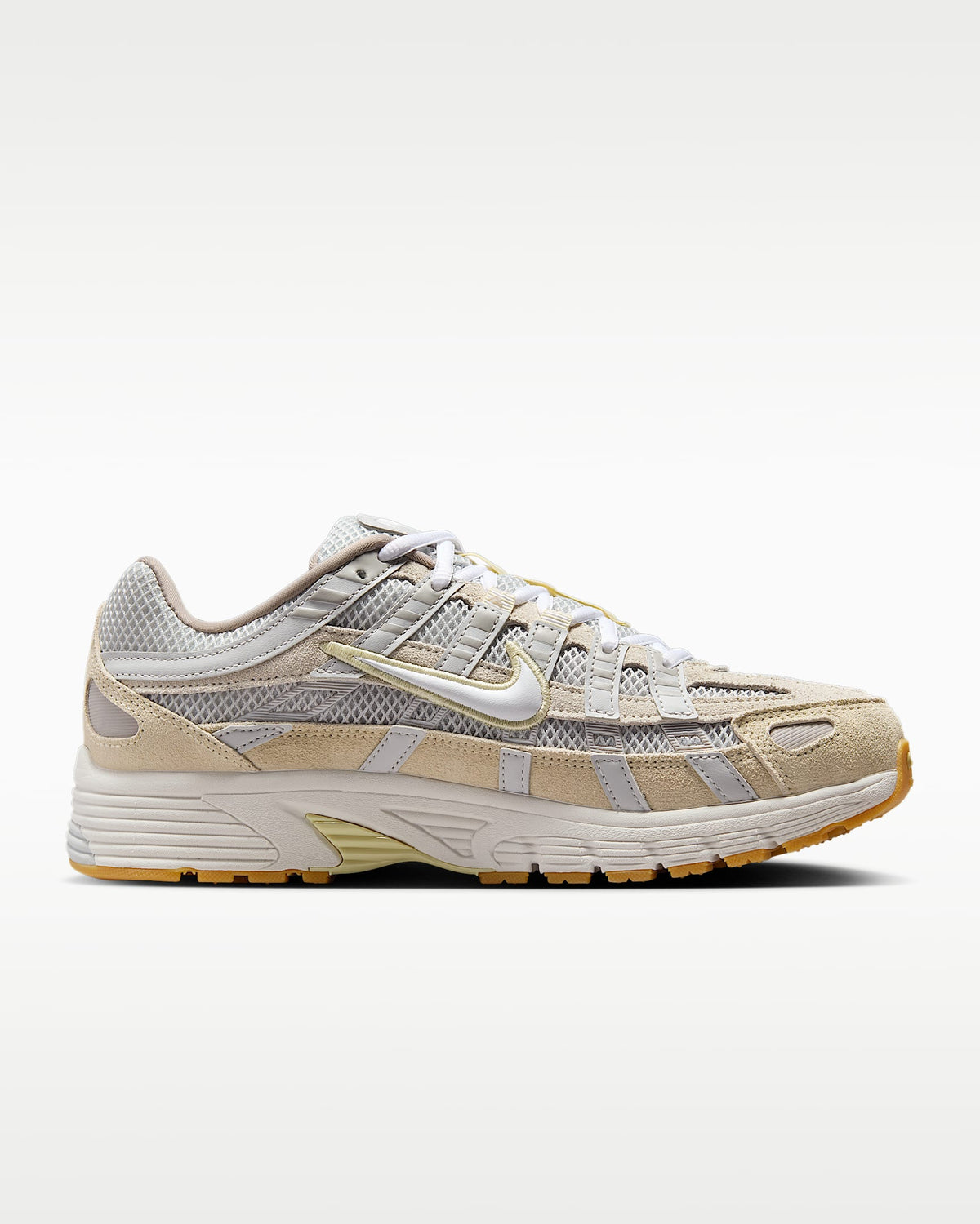 Nike P-6000 ¨C Beige / Cream / Gum Suede Mesh Athletic Sneakers