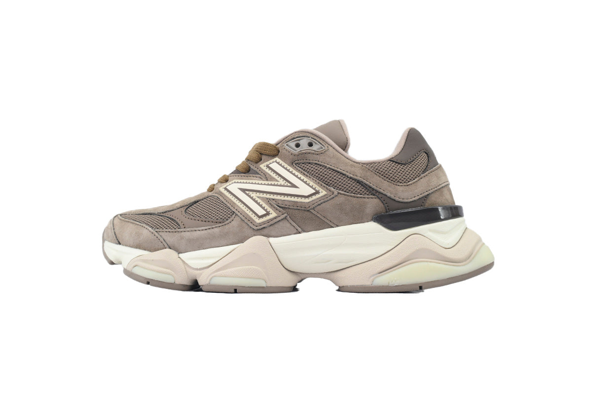 New Balance 9060 Women's & Men's Taupe Brown & Cream Chunky Retro Sneakers