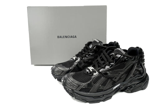 Balenciaga  men's shoes Track Sneaker ¨C Distressed Low-Top Runner  black