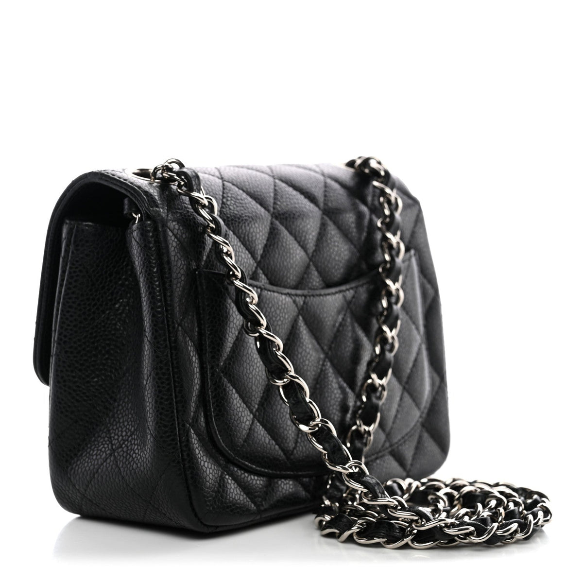 Caviar Quilted Mini Square Flap Black